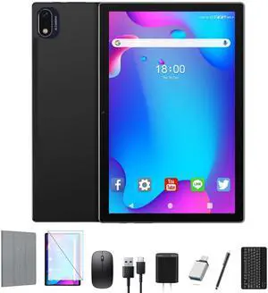 SUNTUNG Tablet, 2025 Latest 10 inch Android 14 Tablet, MTK8183 Octa-Core, 16GB 128GB 1TB Expansion, 2.4/5G WiFi, 21MP Camera, Gemini AI 2.0, Tablets with Keyboard, Mouse, Case etc