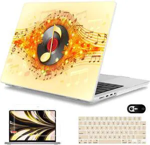 Mektron Case for M5 MacBook Pro 14 inch 2025 Model A3434 A3112 Fit 2024-2021 Model M4 A3112 A3401 A3185 M3 A2918 A2992 M2 A2779 M1 A2442 Pro/Max, Hard Shell Cover for MacBook Pro 14", Music Record