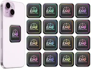 Protection Stickers for Cell Phones/Laptops/Tablets/All Electronic Devices - Slim Design - Supported by Japanese Technology - 1.1x1.1x0.1 Inches Square - (16 Pcs)