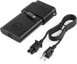 QFA 130W USB C Laptop Charger Replacement for Dell Latitude 7410 7310 7210 9410 9510 9575 5420 5520 5510 Precision 5570 5560 5550 5530 5760 5750 XPS 15 9520 9530 9720 9730 2-in-1 AC Power Supply Cord
