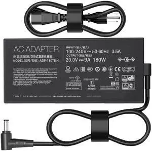180W AC Charger Compatible with ASUS ROG Zephyrus G15 G14 GA502 GA401 TUF F15 F17 A17 A15 FX506 FX505 FX706 FA706 FA506 ROG Strix G GL504GM G713IH G531 G731 GL531 Laptop Power