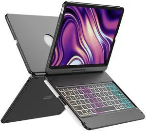 GGH Keyboard Case for iPad Air 11 inch & Air 5th 4th Generation Case with Keyboard - Support 360 Flip Backlit Keyboard with Multi-Touch Trackpad for iPad Air 11 inch M3 M2/Air 5 Air 4th Gen