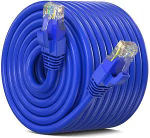 Maximm Cat 6 Ethernet Cable 250 Ft,Cat6 Cable, LAN Cable, Internet Cable, Patch Cable and Network Cable - UTP (Blue) 250 Feet ethernet Cord