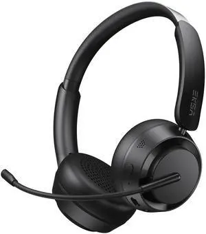EKSA H35 Wireless Headset with Mic for Work, Bluetooth 5.4 Headphones with AI Noise-Canceling Microphone, 25H Playtime & Mic Mute,169g On Ear Headphones for Trucker/Remote Work/Call Center/Office