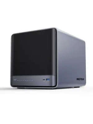 MINISFORUM N5 Air 5-Bay Desktop NAS, AMD Ryzen 7 255(8C/16T) CPU, Barebone, 64GB SSD, 1x 10GbE, 1x 5GbE, 2x USB4(8K), 8K HDMI, OCuLink, 1xM.2 Slot, 2xU.2/M.2 Slots, Network Attached Storage (Diskless) MINISFORUM N5 Air 5-Bay Desktop NAS, AMD Ryzen 7 255(8C/16T) CPU, Barebone, 64GB SSD, 1x 10GbE, 1x 5GbE, 2x USB4(8K), 8K HDMI, OCuLink, 1xM.2 Slot, 2xU.2/M.2 Slots, Network Attached Storage (Diskless)