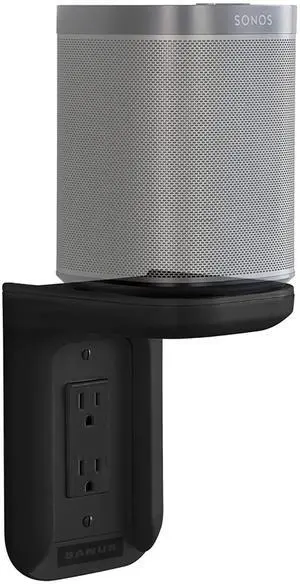 Sanus Outlet Shelf - Holds Any Device Up to 10lbs & Installs in Seconds - Includes Standard & Decora Style Outlet Covers & Integrated Cable Management Channel - Works for Sonos & Smart Home Speakers Sanus Outlet Shelf - Holds Any Device Up to 10lbs & Installs in Seconds - Includes Standard & Decora Style Outlet Covers & Integrated Cable Management Channel - Works for Sonos & Smart Home Speakers
