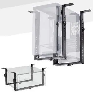 Saysurey Under Desk PC Mount for Medium/mini-Tower Cases - Vertical/Horizontal CPU Holder up to 77 Lbs, Space-Saving Computer Rack Saysurey Under Desk PC Mount for Medium/mini-Tower Cases - Vertical/Horizontal CPU Holder up to 77 Lbs, Space-Saving Computer Rack