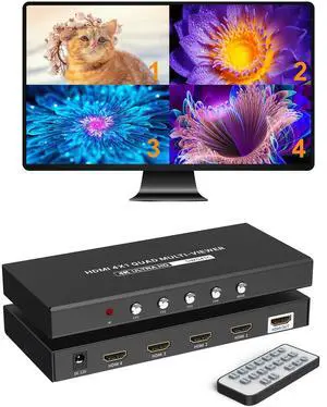 Arvitek 4K HDMI Multi-Viewer Switch 4x1, 4K@30Hz Quad Seamless HDMI Multiviewer Switcher 4 in 1 Out w/Remote for Security Camera, PC, Laptop, Fire Stick, Roku Arvitek 4K HDMI Multi-Viewer Switch 4x1, 4K@30Hz Quad Seamless HDMI Multiviewer Switcher 4 in 1 Out w/Remote for Security Camera, PC, Laptop, Fire Stick, Roku
