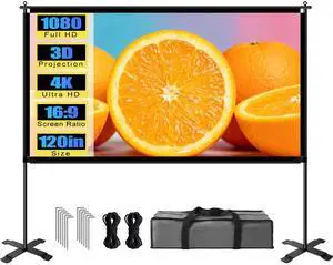 XIAOHUI 120 inch Outdoor Projector Screen with Stand, Portable Projector Screen with Carry Bag, 4K Anti Light Glare Movie Projection Screen for World Cup Indoor Room Home Theate XIAOHUI 120 inch Outdoor Projector Screen with Stand, Portable Projector Screen with Carry Bag, 4K Anti Light Glare Movie Projection Screen for World Cup Indoor Room Home Theate