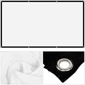 Leinwand Beamer Folie,Projector Screen 120 Inches 16:9 Thicken Portable Non Crease Soft White Polyester Projector Curtain Projection Screen(120 inches) Leinwand Beamer Folie,Projector Screen 120 Inches 16:9 Thicken Portable Non Crease Soft White Polyester Projector Curtain Projection Screen(120 inches)
