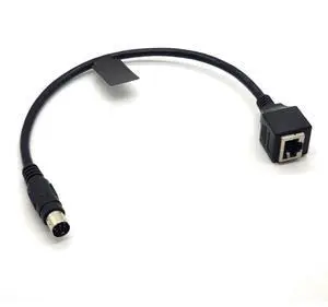 GXMRHWY Female RJ45 to 8-Pin Mini Din Male Changer Cable 30CM GXMRHWY Female RJ45 to 8-Pin Mini Din Male Changer Cable 30CM