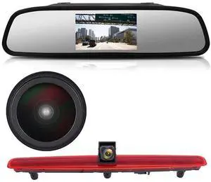 Caros HD 1280x720 Pixels 1000 TV Lines 3rd Brake Light Reversing Camera Brake lamp Parking Camera Replacement for VW T5 Bus Transporter Multivan Caravelle Business Third 3rd+4.3' Reverse Monitor Caros HD 1280x720 Pixels 1000 TV Lines 3rd Brake Light Reversing Camera Brake lamp Parking Camera Replacement for VW T5 Bus Transporter Multivan Caravelle Business Third 3rd+4.3' Reverse Monitor