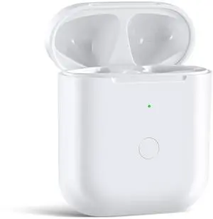 Wireless Charging Case Compatible with AirPod 2 1, Air Pod Charger Case Replacement with Bluetooth Pairing Sync Button, No Earbuds,White Wireless Charging Case Compatible with AirPod 2 1, Air Pod Charger Case Replacement with Bluetooth Pairing Sync Button, No Earbuds,White