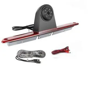 Kemeley Vehicle Backup Camera for Mercedes Benz Sprinter, VW Crafter Vans 2007-2019, Roof Mount 3rd Brake Light, 170 Night Vision, 12V Reversing Camera with RCA Connector Kemeley Vehicle Backup Camera for Mercedes Benz Sprinter, VW Crafter Vans 2007-2019, Roof Mount 3rd Brake Light, 170 Night Vision, 12V Reversing Camera with RCA Connector