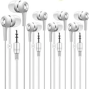 Yoley Bulk Earbuds Headphones 50 Pack for School Classroom Kids, Wholesale Durable Wired Earphones Class Set to Students Teens and Adult (White) Yoley Bulk Earbuds Headphones 50 Pack for School Classroom Kids, Wholesale Durable Wired Earphones Class Set to Students Teens and Adult (White)