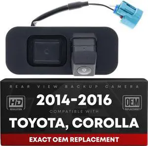 Rear View Backup Camera, Reverse Park Assist - Compatible with 2014-2016 Toyota Corolla - OEM 867A002010, TO1960122 Rear View Backup Camera, Reverse Park Assist - Compatible with 2014-2016 Toyota Corolla - OEM 867A002010, TO1960122