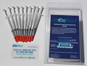 X23-7783D, Direct from Manufacturer, Shin-Etsu MicroSi Genuine High Performance Silicone Thermal Grease, Ten 0.5 gm Syringes (10x0.5 gm), with Lot #, Exp. Date X23-7783D, Direct from Manufacturer, Shin-Etsu MicroSi Genuine High Performance Silicone Thermal Grease, Ten 0.5 gm Syringes (10x0.5 gm), with Lot #, Exp. Date