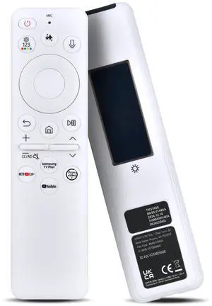 FQOUG BN59-01480A for Samsung Solar TV Remote Control with AI, Rechargeable Replacement for Samsung Smart TV with Voice Control, Solarcell and USB Charging, White (2025 Models) FQOUG BN59-01480A for Samsung Solar TV Remote Control with AI, Rechargeable Replacement for Samsung Smart TV with Voice Control, Solarcell and USB Charging, White (2025 Models)