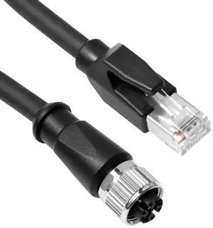 Alvin's Cables M12 X-Code 8 Pin Female to RJ45 Ethernet Cable Cat6a High-Flex Shielded for Cognex Keyence Basler Industrial Automation Fieldbus Module 49.2ft/15m Alvin's Cables M12 X-Code 8 Pin Female to RJ45 Ethernet Cable Cat6a High-Flex Shielded for Cognex Keyence Basler Industrial Automation Fieldbus Module 49.2ft/15m
