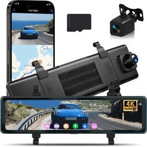 NHOPEEW 4K HD Rear View Mirror Camera with WiFi & APP Control - 11.26 Inch Touchscreen Mirror Dash Cam Front and Rear - GPS/Night Vision/Loop Recording/G-Sensor/ADAS/BSD/LCA + Backup Camera NHOPEEW 4K HD Rear View Mirror Camera with WiFi & APP Control - 11.26 Inch Touchscreen Mirror Dash Cam Front and Rear - GPS/Night Vision/Loop Recording/G-Sensor/ADAS/BSD/LCA + Backup Camera