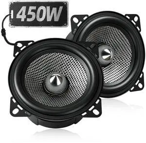 TANVSO Bullet Silver Series 4" Car Speakers, 450W Peak 2 Pack, 4 Inch Midrange Speaker, Glass Fiber Cone, Silver Bullet Head for Deep Bass, Clear Mids, Easy Install for Car Truck SUV DIY Audio TANVSO Bullet Silver Series 4" Car Speakers, 450W Peak 2 Pack, 4 Inch Midrange Speaker, Glass Fiber Cone, Silver Bullet Head for Deep Bass, Clear Mids, Easy Install for Car Truck SUV DIY Audio