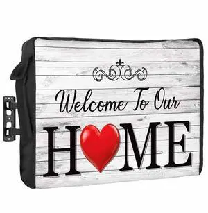 Outdoor TV Cover Welcome To Our Home Retro Wood Grain Waterproof Weatherproof TV Covers for 48 to 50 Inch Outside Flat Screen TV Protector Shield 48"W x 30"H x 4.5"D Outdoor TV Cover Welcome To Our Home Retro Wood Grain Waterproof Weatherproof TV Covers for 48 to 50 Inch Outside Flat Screen TV Protector Shield 48"W x 30"H x 4.5"D