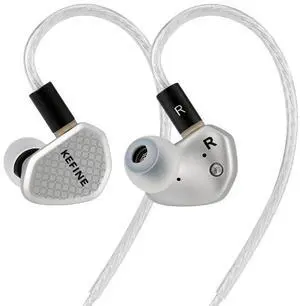 HZNXEPX KEFINE Klean in-Ear Monitors, IEMs for Gaming, 10mm DLC Diaphragm Dynamic Driver Earphones, Dual-Cavity IEMs with Silver-Plated Copper Cable, 3.5mm Wired Earbuds (Silver, No Mic 3.5mm) HZNXEPX KEFINE Klean in-Ear Monitors, IEMs for Gaming, 10mm DLC Diaphragm Dynamic Driver Earphones, Dual-Cavity IEMs with Silver-Plated Copper Cable, 3.5mm Wired Earbuds (Silver, No Mic 3.5mm)
