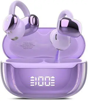 DUCOCUB Open Ear Earbuds Wireless Clip on Headphones Bluetooth 5.4 Ear Buds with DNN Noise Cancelling, 48H Playtime, Low Latency, Fashion Design, Secure Fit, Clear Sound for Music & Calls (Purp DUCOCUB Open Ear Earbuds Wireless Clip on Headphones Bluetooth 5.4 Ear Buds with DNN Noise Cancelling, 48H Playtime, Low Latency, Fashion Design, Secure Fit, Clear Sound for Music & Calls (Purp