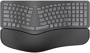 MOKURU Wireless Ergonomic Keyboard, Split Keyboard with Wrist Rest, Full Size 2.4G BT Computer Keyboard, Compatible with Windows, Mac OS, PC Computer/Laptop (Black) MOKURU Wireless Ergonomic Keyboard, Split Keyboard with Wrist Rest, Full Size 2.4G BT Computer Keyboard, Compatible with Windows, Mac OS, PC Computer/Laptop (Black)