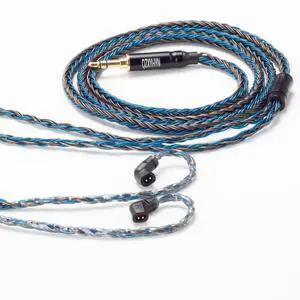 QZXYHYN 16 Core IEM Cable, 3.5MM Plug Silver-Plated Copper Headphone Upgrade Cable for KZ ZS10 Pro ZSX ZSN Pro CCA A10 CA4 AS16(Gray Blue, C PIN 3.5MM) QZXYHYN 16 Core IEM Cable, 3.5MM Plug Silver-Plated Copper Headphone Upgrade Cable for KZ ZS10 Pro ZSX ZSN Pro CCA A10 CA4 AS16(Gray Blue, C PIN 3.5MM)