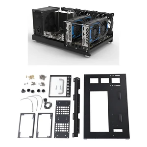 Computer ATX Open Motherboard Rack, DIY Computer Motherboard Case Rack,ATX MATX PC Motherboard Case Frame, Gaming PC Case Open Frame with Handle, Supports Water Coolers Computer ATX Open Motherboard Rack, DIY Computer Motherboard Case Rack,ATX MATX PC Motherboard Case Frame, Gaming PC Case Open Frame with Handle, Supports Water Coolers