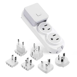 Ceptics Travel Power Strip W/ Adapter Plug Set - Equipped with USB, Type C for iPhone, Chargers, Cell Phones, Laptop - Plugs for Europe, Asia, China, USA, Africa, South America PS-2U Ceptics Travel Power Strip W/ Adapter Plug Set - Equipped with USB, Type C for iPhone, Chargers, Cell Phones, Laptop - Plugs for Europe, Asia, China, USA, Africa, South America PS-2U