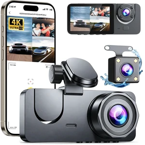 Dash Cam Front and Rear Inside 3 Channel, 4K+1080P Dash Camera for Cars Dash Cam Front and Rear Inside 3 Channel, 4K+1080P Dash Camera for Cars