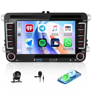Car Radio for VW Volkswagen Passat Golf Jetta Tiguan Beetle Polo Skoda Seat, 7 Inch IPS Touchscreen, Wireless CarPlay, Android Auto, Bluetooth, FM/RDS, Mirror Link, with Backup Camera Car Radio for VW Volkswagen Passat Golf Jetta Tiguan Beetle Polo Skoda Seat, 7 Inch IPS Touchscreen, Wireless CarPlay, Android Auto, Bluetooth, FM/RDS, Mirror Link, with Backup Camera