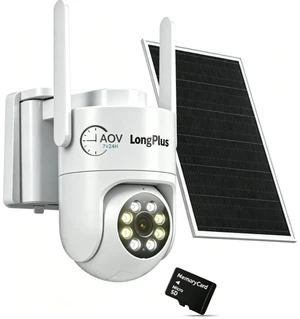 LongPlus Solar Wireless Outdoor Security Camera, 2K 4MP AOV 24/7 Recording LongPlus Solar Wireless Outdoor Security Camera, 2K 4MP AOV 24/7 Recording