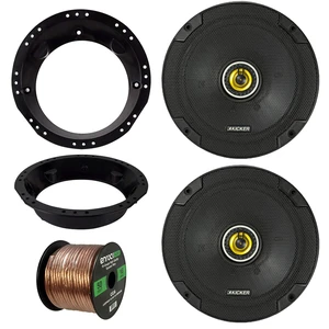 98-13 Harley Speaker Bundle: 2 Kicker CSC674 6-3/4" 600 Watt CS-Series Black Car Coaxial Speakers Combo with Speaker Mounting Rings for Motorcycles, Enrock 50 ft 16 Gauge Speaker Wire 98-13 Harley Speaker Bundle: 2 Kicker CSC674 6-3/4" 600 Watt CS-Series Black Car Coaxial Speakers Combo with Speaker Mounting Rings for Motorcycles, Enrock 50 ft 16 Gauge Speaker Wire