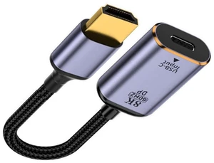 JSER USB-C Type-C Female Host to HDMI Male Monitor HDTV Displays Short Cable Adapter 8K 60hz for Laptop Phone JSER USB-C Type-C Female Host to HDMI Male Monitor HDTV Displays Short Cable Adapter 8K 60hz for Laptop Phone