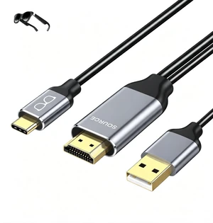 XinYaa HDMI to USB-C Cable with Power 4K@60Hz 6.6FT for PC to AR Glasses XinYaa HDMI to USB-C Cable with Power 4K@60Hz 6.6FT for PC to AR Glasses
