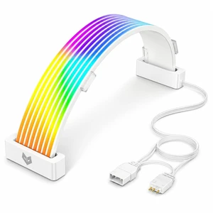 Diyeeni ARGB PSU Cable, ARGB PC Cable for Motherboard Power Supply Extension, 5V 3 Pin Bendable Silicone Sync ARGB Power Extension Cable for PC GPU CPU Diyeeni ARGB PSU Cable, ARGB PC Cable for Motherboard Power Supply Extension, 5V 3 Pin Bendable Silicone Sync ARGB Power Extension Cable for PC GPU CPU