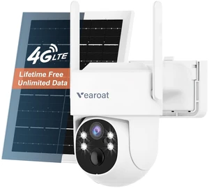 Vearoat Wireless Solar Security Camera, 4G LTE No WiFi, Lifetime Free Data,360 Live View, 2K Night Vision, Built-in SIM Card, Motion Detection Alerts, for Farms RVs Cabins Vearoat Wireless Solar Security Camera, 4G LTE No WiFi, Lifetime Free Data,360 Live View, 2K Night Vision, Built-in SIM Card, Motion Detection Alerts, for Farms RVs Cabins