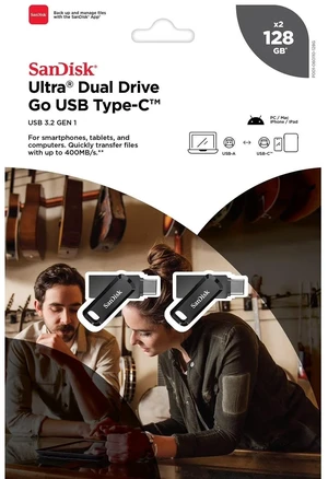 SanDisk Ultra Dual Drive Go USB Type-C 128GB, 2 Pack SanDisk Ultra Dual Drive Go USB Type-C 128GB, 2 Pack