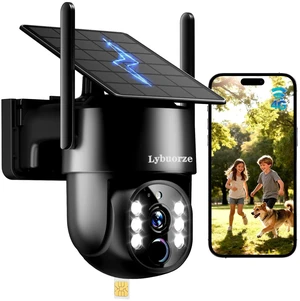 Lybuorze Industrial-Grade Black 4G LTE Solar Security Camera Outdoor, No WiFi Needed, 4MP HD, 360 View, Built-in SIM, AI Motion Detection, 2-Way Talk for Ranch/Jobsite/Construction Lybuorze Industrial-Grade Black 4G LTE Solar Security Camera Outdoor, No WiFi Needed, 4MP HD, 360 View, Built-in SIM, AI Motion Detection, 2-Way Talk for Ranch/Jobsite/Construction