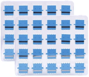 Duogalia 40 Pack LC/UPC Fiber Optic Coupler LC Female to LC Female 4 Channels Singlemode Fiber Optical Adapter Network Internet Connector with Mount Panel Duogalia 40 Pack LC/UPC Fiber Optic Coupler LC Female to LC Female 4 Channels Singlemode Fiber Optical Adapter Network Internet Connector with Mount Panel