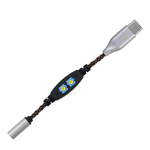 okcsc Type C Male to 3.5mm Female Adjuster Conversion Cable, 8 Cores OFC Earphone Jack Converter, Low Frequency Adjustment, Adjustable ResistanceSuitable for Earphones, Headphones, Amplifiers, Audio okcsc Type C Male to 3.5mm Female Adjuster Conversion Cable, 8 Cores OFC Earphone Jack Converter, Low Frequency Adjustment, Adjustable ResistanceSuitable for Earphones, Headphones, Amplifiers, Audio