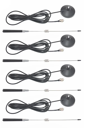 4-Pack 16.53" Magnetic CB Antenna 3dBi Gain PL-259 Connector RG58U Cable for Mobile Radio Trucks SUVs Off-Road Vehicles (26-28MHz) 4-Pack 16.53" Magnetic CB Antenna 3dBi Gain PL-259 Connector RG58U Cable for Mobile Radio Trucks SUVs Off-Road Vehicles (26-28MHz)