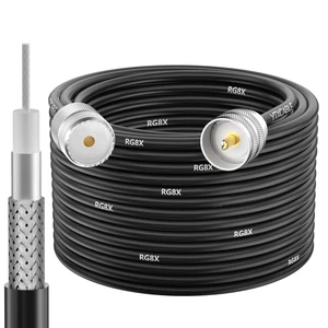 YTXCABLE RG8X Coaxial Cable Optional, UHF Male to UHF Female Connector Jumper Cable, Low Loss 50 Ohm for CB HAM Radio, HF VHF Radio, Antenna Analyzer, SWR Meter (SO239 to PL259 RG8x, 100FT) YTXCABLE RG8X Coaxial Cable Optional, UHF Male to UHF Female Connector Jumper Cable, Low Loss 50 Ohm for CB HAM Radio, HF VHF Radio, Antenna Analyzer, SWR Meter (SO239 to PL259 RG8x, 100FT)