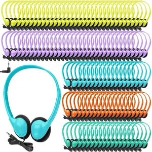 Hoteam 100 Pack Headphones for Classroom Bulk, Colorful, Classic Hoteam 100 Pack Headphones for Classroom Bulk, Colorful, Classic
