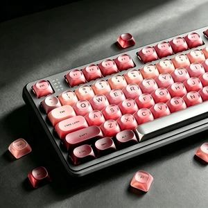 Lipstick Jelly Keycaps, MOA Profile, Foundation PBT Round Key Caps-Red Lipstick Jelly Keycaps, MOA Profile, Foundation PBT Round Key Caps-Red
