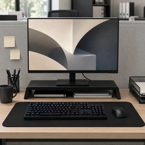 JKBSaoLM Carbon Fiber Look Monitor Riser, Low Profile Desk Stand, Black JKBSaoLM Carbon Fiber Look Monitor Riser, Low Profile Desk Stand, Black