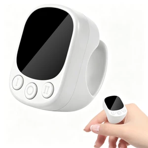 Mini Finger Ring Mouse with Touchpad Bluetooth Remote Control Thumb Mouse Portable Travel Rechargeable Wearable Handheld Air Mouse for Smartphone iPad Tablet for Page Turn Watch Video Take Photo,White Mini Finger Ring Mouse with Touchpad Bluetooth Remote Control Thumb Mouse Portable Travel Rechargeable Wearable Handheld Air Mouse for Smartphone iPad Tablet for Page Turn Watch Video Take Photo,White